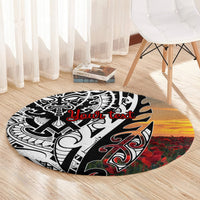 Personalised New Zealand Waitangi and ANZAC day Round Carpet LT9 - Polynesian Pride