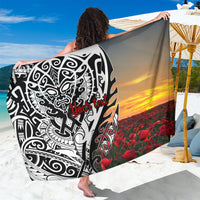 Personalised New Zealand Waitangi and ANZAC day Sarong LT9 One Size 44 x 66 inches White - Polynesian Pride
