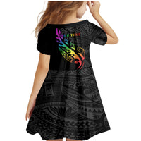 Personalised New Zealand Wellington Pride Family Matching Mermaid Dress and Hawaiian Shirt Maori Fern with Pride Flag 2024 LT9 - Polynesian Pride