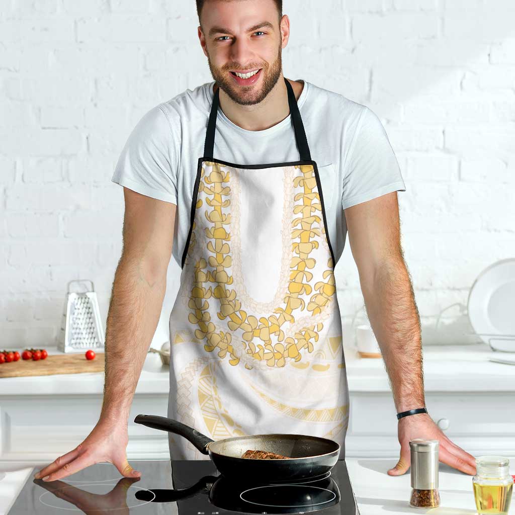 Aloha Lei Onaona Apron Beige Hawaiian Tribal Pattern - Polynesian Pride