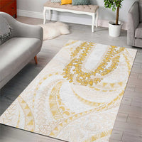 Aloha Lei Onaona Area Rug Beige Hawaiian Tribal Pattern
