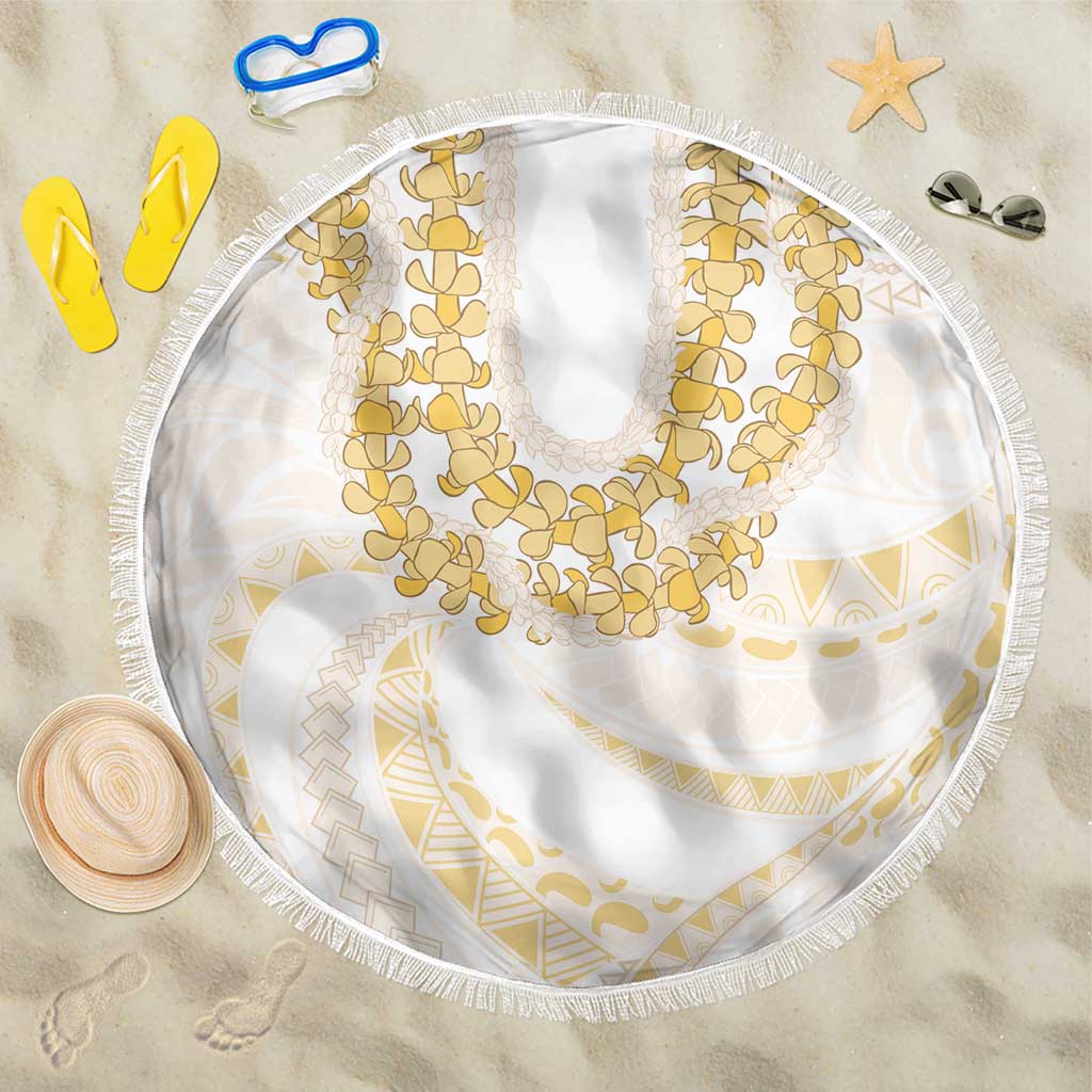 Aloha Lei Onaona Beach Blanket Beige Hawaiian Tribal Pattern