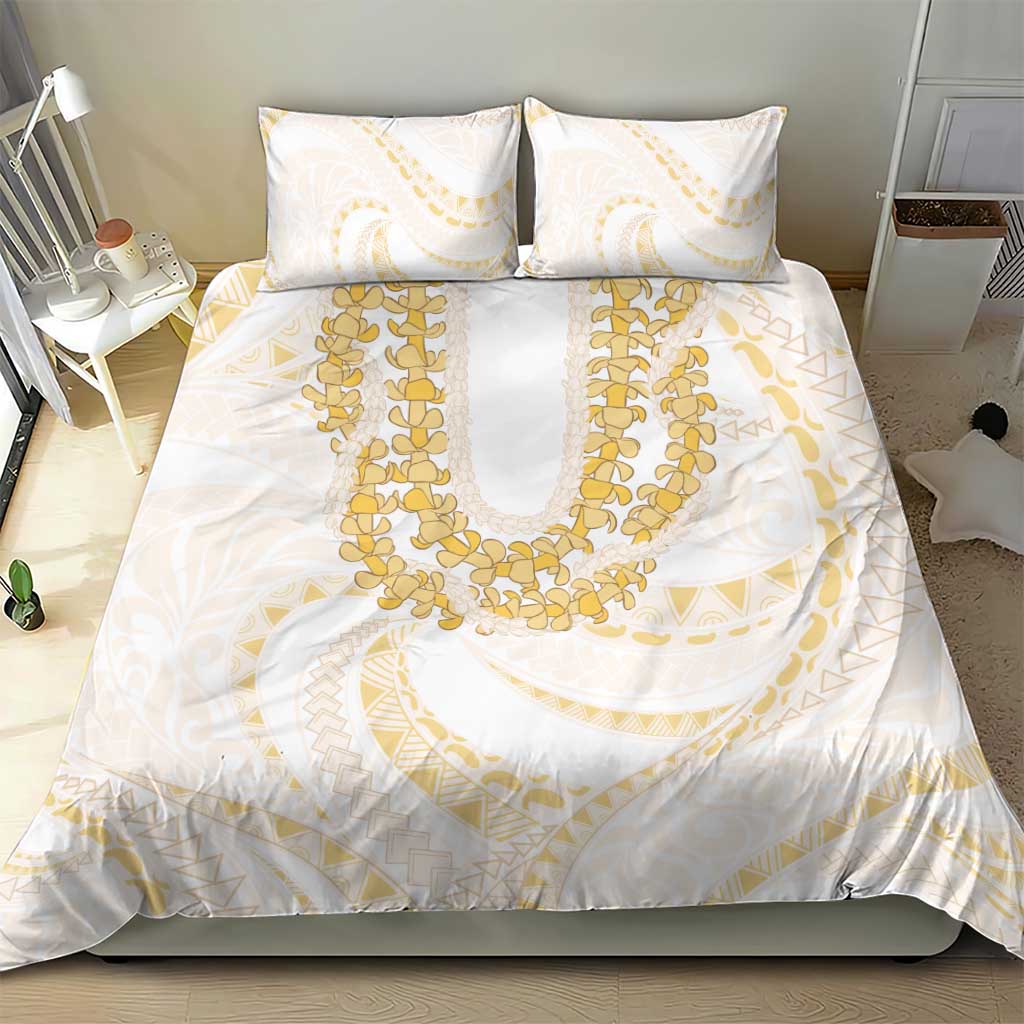 Aloha Lei Onaona Bedding Set Beige Hawaiian Tribal Pattern