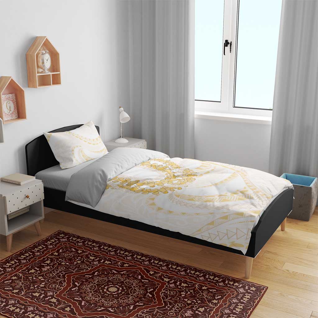 Aloha Lei Onaona Bedding Set Beige Hawaiian Tribal Pattern