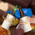 Aloha Lei Onaona 4 in 1 Can Cooler Tumbler Beige Hawaiian Tribal Pattern