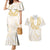 Aloha Lei Onaona Couples Matching Mermaid Dress and Hawaiian Shirt Beige Hawaiian Tribal Pattern