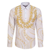 Aloha Lei Onaona Family Matching Mermaid Dress and Hawaiian Shirt Beige Hawaiian Tribal Pattern