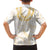 Aloha Lei Onaona Family Matching Off Shoulder Maxi Dress and Hawaiian Shirt Beige Hawaiian Tribal Pattern