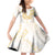 Aloha Lei Onaona Family Matching Off Shoulder Short Dress and Hawaiian Shirt Beige Hawaiian Tribal Pattern