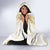 Aloha Lei Onaona Hooded Blanket Beige Hawaiian Tribal Pattern