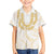 Aloha Lei Onaona Kid Hawaiian Shirt Beige Hawaiian Tribal Pattern