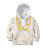Aloha Lei Onaona Kid Hoodie Beige Hawaiian Tribal Pattern