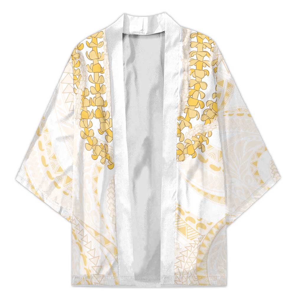 Aloha Lei Onaona Kimono Beige Hawaiian Tribal Pattern - Polynesian Pride