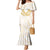 Aloha Lei Onaona Mermaid Dress Beige Hawaiian Tribal Pattern