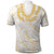 Aloha Lei Onaona Polo Shirt Beige Hawaiian Tribal Pattern