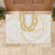 Aloha Lei Onaona Rubber Doormat Beige Hawaiian Tribal Pattern