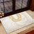 Aloha Lei Onaona Rubber Doormat Beige Hawaiian Tribal Pattern