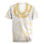Aloha Lei Onaona Rugby Jersey Beige Hawaiian Tribal Pattern
