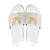Aloha Lei Onaona Slide Sandals Beige Hawaiian Tribal Pattern - Polynesian Pride