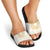 Aloha Lei Onaona Slide Sandals Beige Hawaiian Tribal Pattern - Polynesian Pride