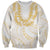 Aloha Lei Onaona Sweatshirt Beige Hawaiian Tribal Pattern
