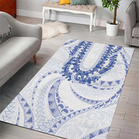 Aloha Lei Onaona Area Rug Navy Blue Hawaiian Tribal Pattern