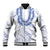 Aloha Lei Onaona Baseball Jacket Navy Blue Hawaiian Tribal Pattern