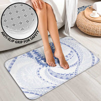 Aloha Lei Onaona Bathroom Set Navy Blue Hawaiian Tribal Pattern - Polynesian Pride