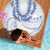 Aloha Lei Onaona Beach Blanket Navy Blue Hawaiian Tribal Pattern