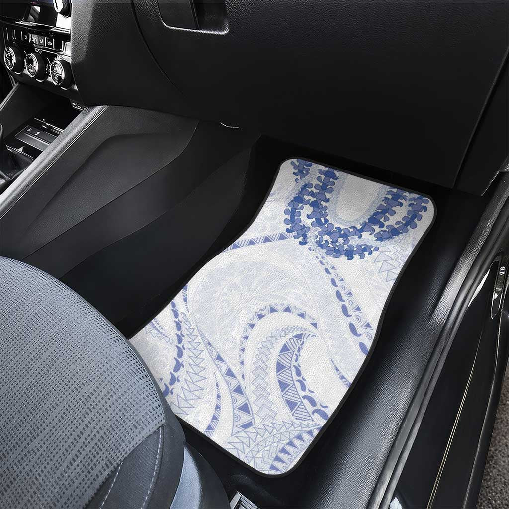 Aloha Lei Onaona Car Mats Navy Blue Hawaiian Tribal Pattern