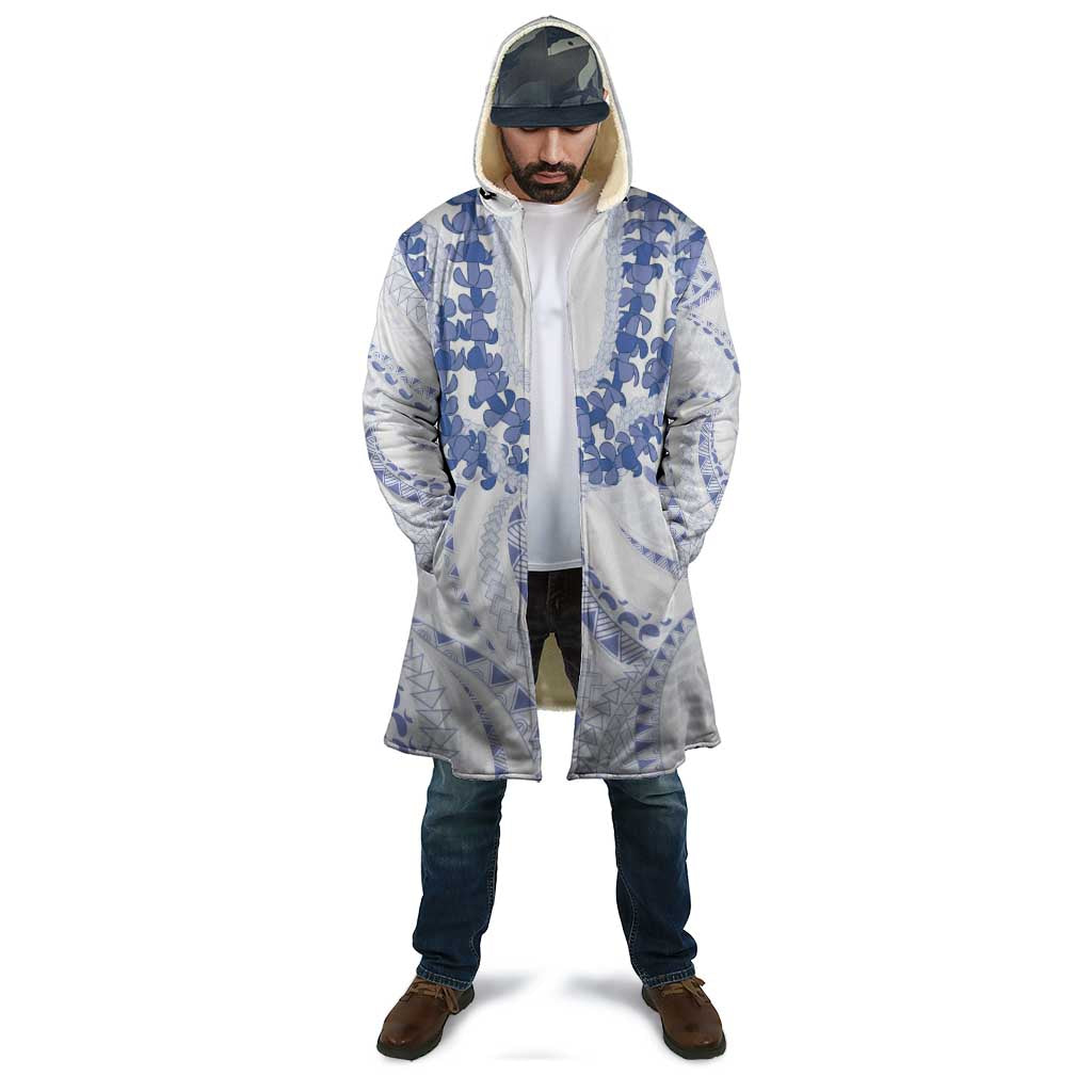 Aloha Lei Onaona Cloak Navy Blue Hawaiian Tribal Pattern - Polynesian Pride