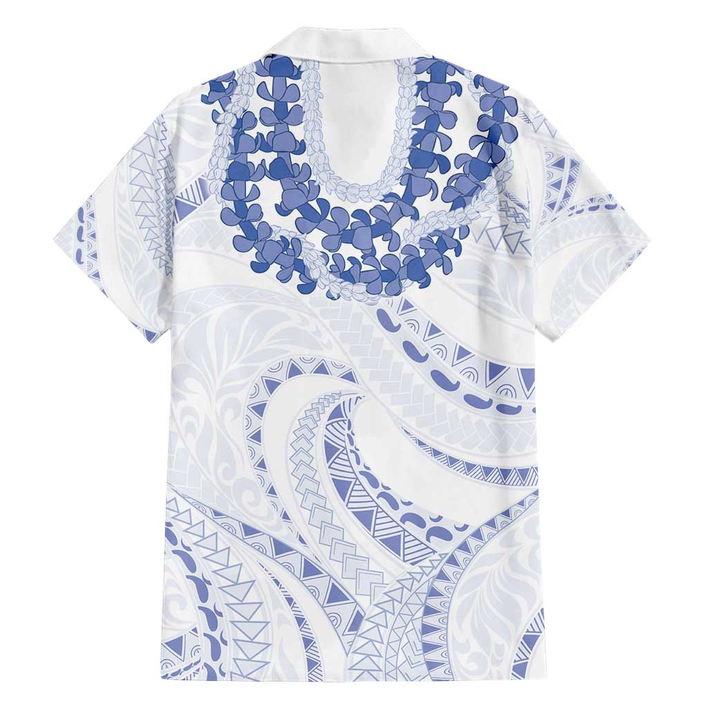 Aloha Lei Onaona Family Matching Long Sleeve Bodycon Dress and Hawaiian Shirt Navy Blue Hawaiian Tribal Pattern