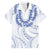 Aloha Lei Onaona Family Matching Off Shoulder Maxi Dress and Hawaiian Shirt Navy Blue Hawaiian Tribal Pattern