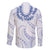 Aloha Lei Onaona Family Matching Off Shoulder Maxi Dress and Hawaiian Shirt Navy Blue Hawaiian Tribal Pattern