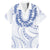 Aloha Lei Onaona Family Matching Short Sleeve Bodycon Dress and Hawaiian Shirt Navy Blue Hawaiian Tribal Pattern