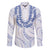 Aloha Lei Onaona Family Matching Short Sleeve Bodycon Dress and Hawaiian Shirt Navy Blue Hawaiian Tribal Pattern