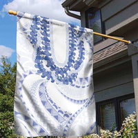Aloha Lei Onaona Garden Flag Navy Blue Hawaiian Tribal Pattern