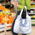 Aloha Lei Onaona Grocery Bag Navy Blue Hawaiian Tribal Pattern