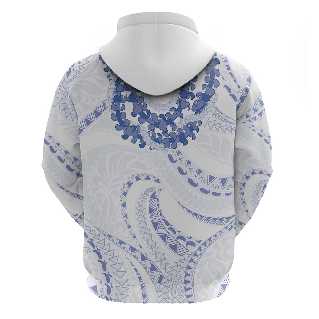 Aloha Lei Onaona Hoodie Navy Blue Hawaiian Tribal Pattern