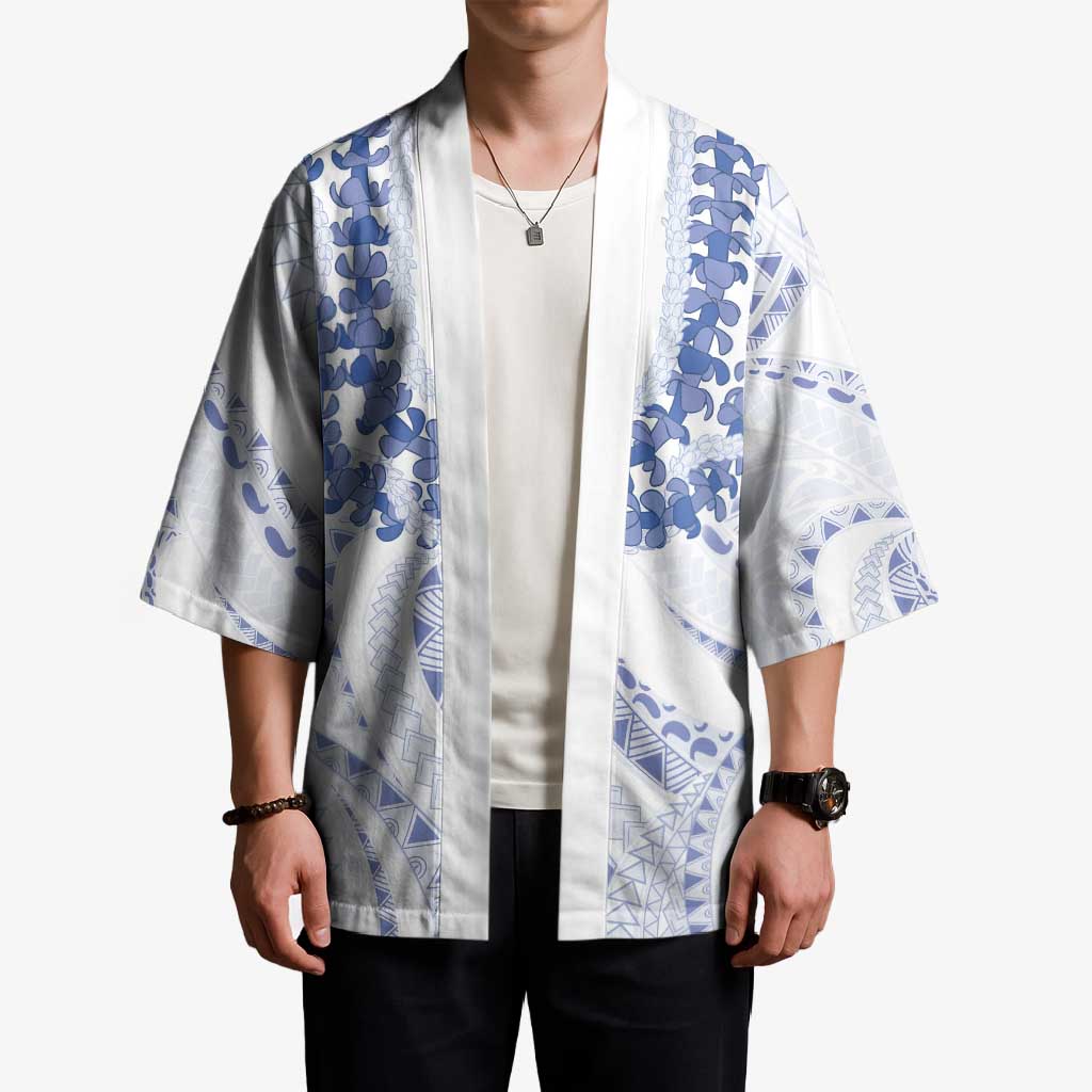 Aloha Lei Onaona Kimono Navy Blue Hawaiian Tribal Pattern - Polynesian Pride