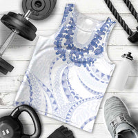 Aloha Lei Onaona Men Tank Top Navy Blue Hawaiian Tribal Pattern