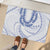Aloha Lei Onaona Rubber Doormat Navy Blue Hawaiian Tribal Pattern