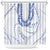 Aloha Lei Onaona Shower Curtain Navy Blue Hawaiian Tribal Pattern