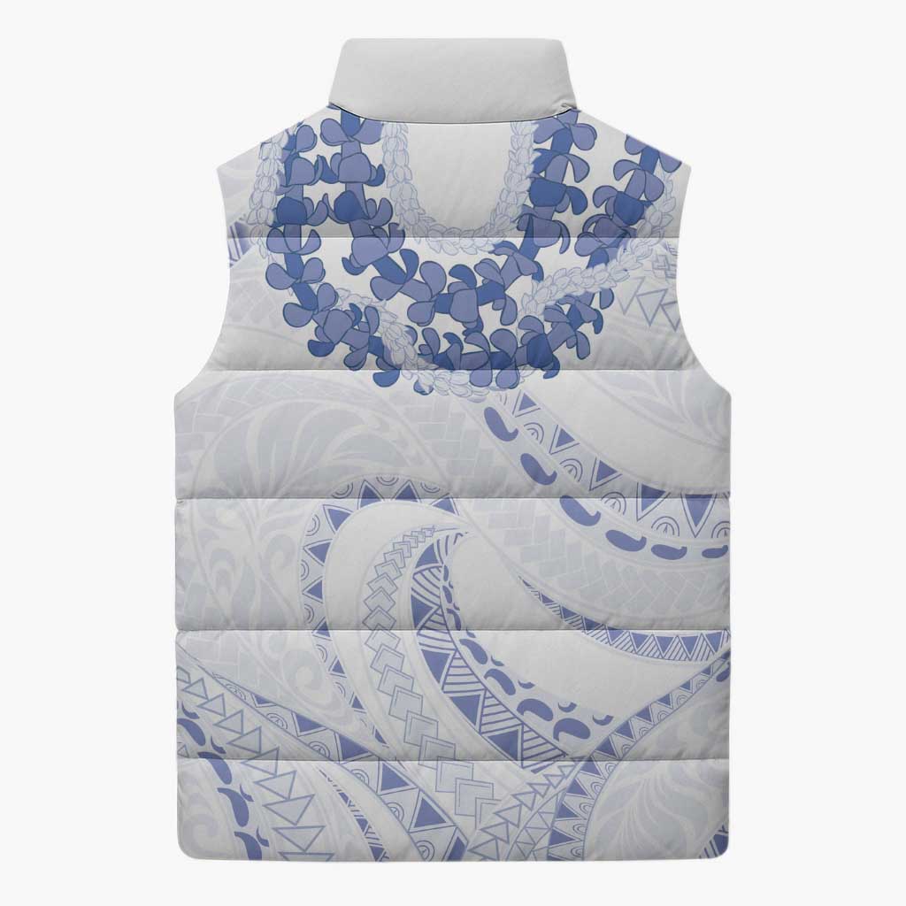 Aloha Lei Onaona Sleeveless Puffer Jacket Navy Blue Hawaiian Tribal Pattern - Polynesian Pride