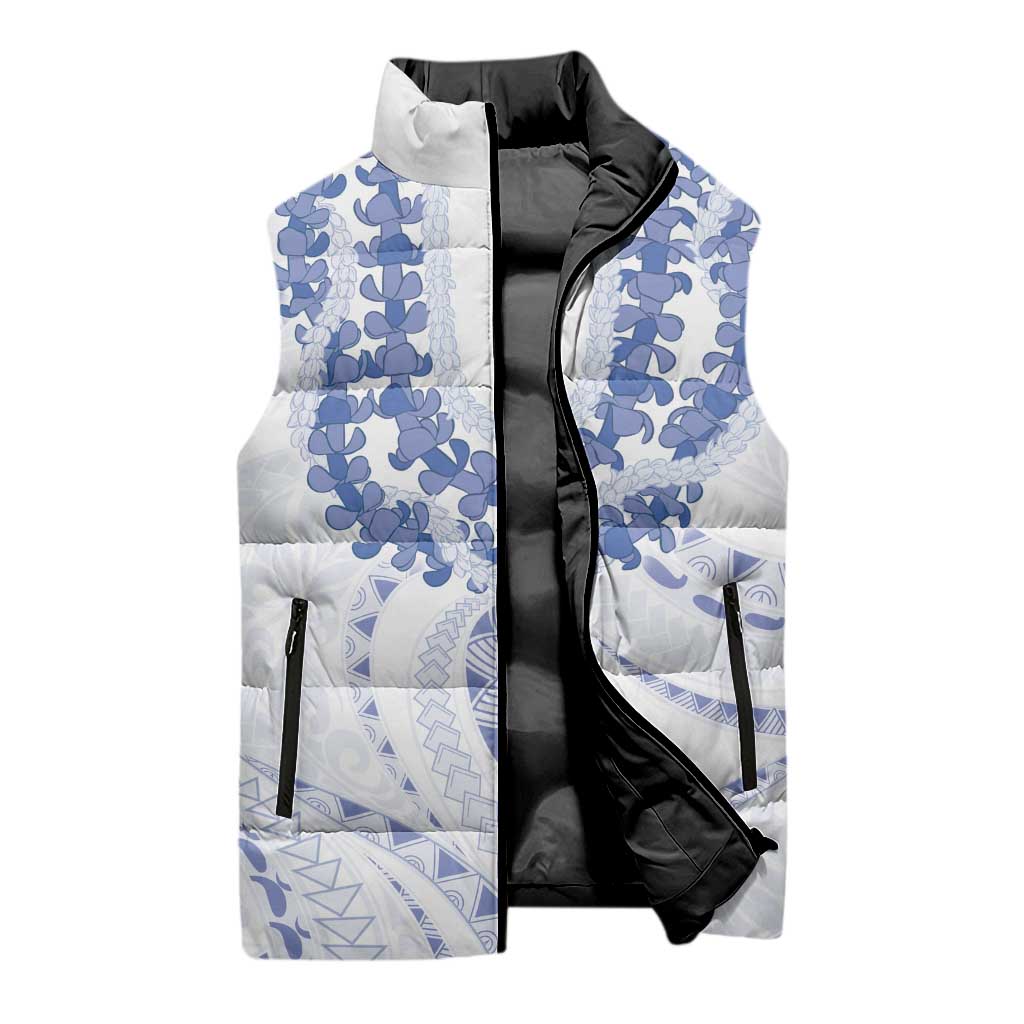 Aloha Lei Onaona Sleeveless Puffer Jacket Navy Blue Hawaiian Tribal Pattern - Polynesian Pride