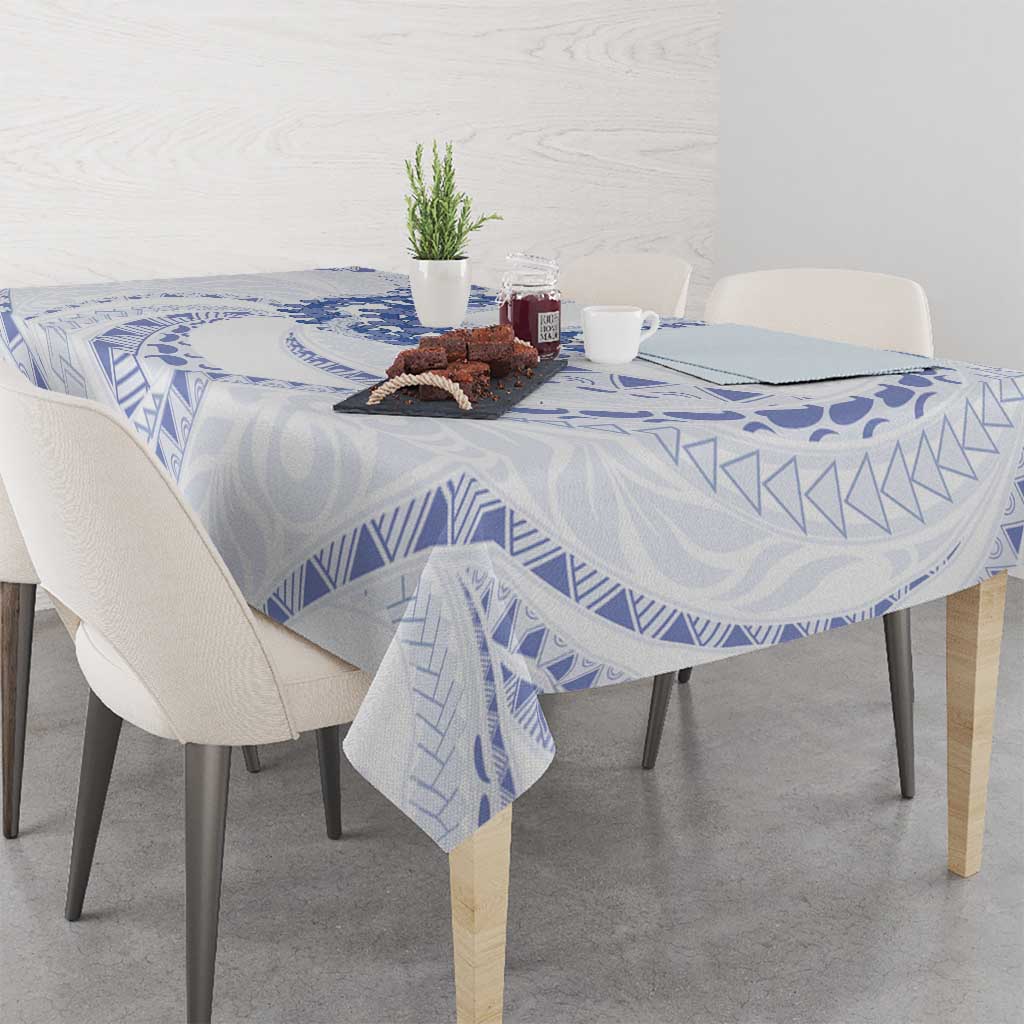 Aloha Lei Onaona Tablecloth Navy Blue Hawaiian Tribal Pattern