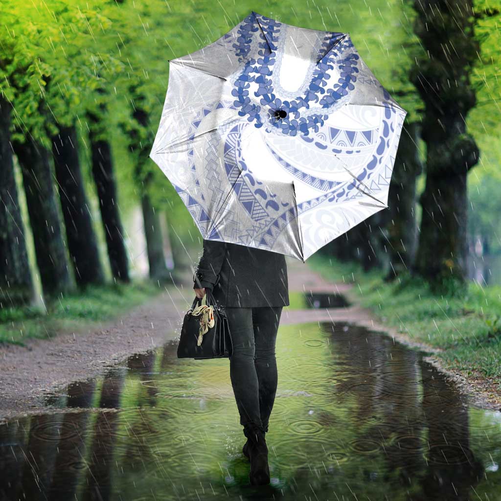 Aloha Lei Onaona Umbrella Navy Blue Hawaiian Tribal Pattern - Polynesian Pride