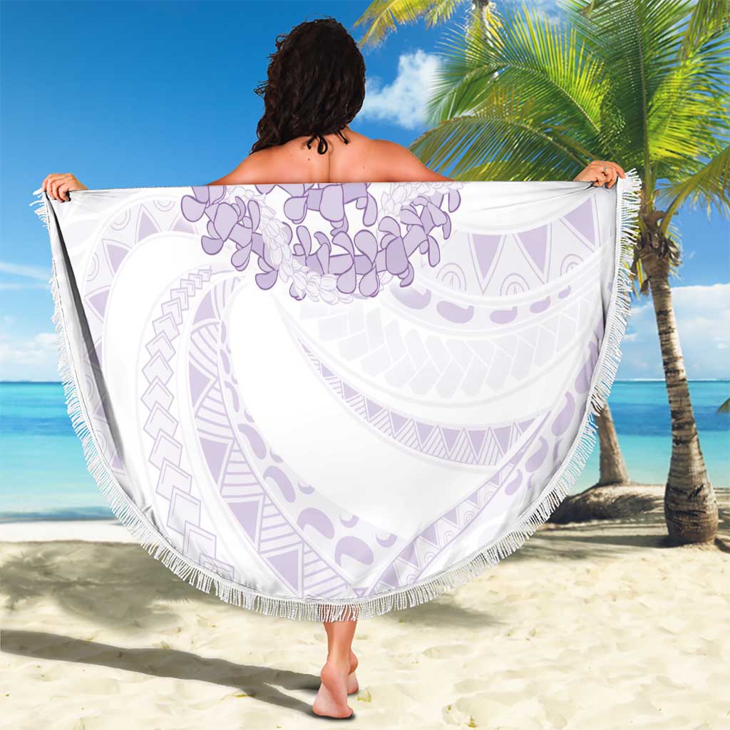 Aloha Lei Onaona Beach Blanket Purple Hawaiian Tribal Pattern