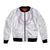 Aloha Lei Onaona Bomber Jacket Purple Hawaiian Tribal Pattern