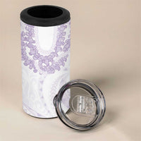 Aloha Lei Onaona 4 in 1 Can Cooler Tumbler Purple Hawaiian Tribal Pattern